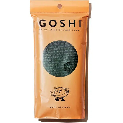 GOSHI Exfoliating Shower Bath Towel - Rip-Resistant Personal Exfoliating Washcloth, Cleaning, Scrubber for All Skin Types - Made in Japan